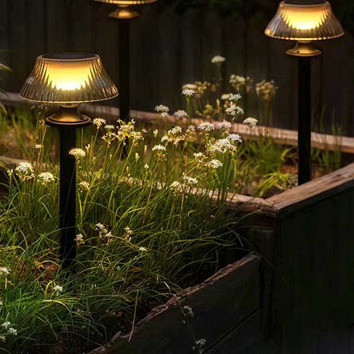 Modern Minimalist Round Half Ball Long Pole Iron ABS LED Ground Plug Outdoor Light For Garden | Bowlift