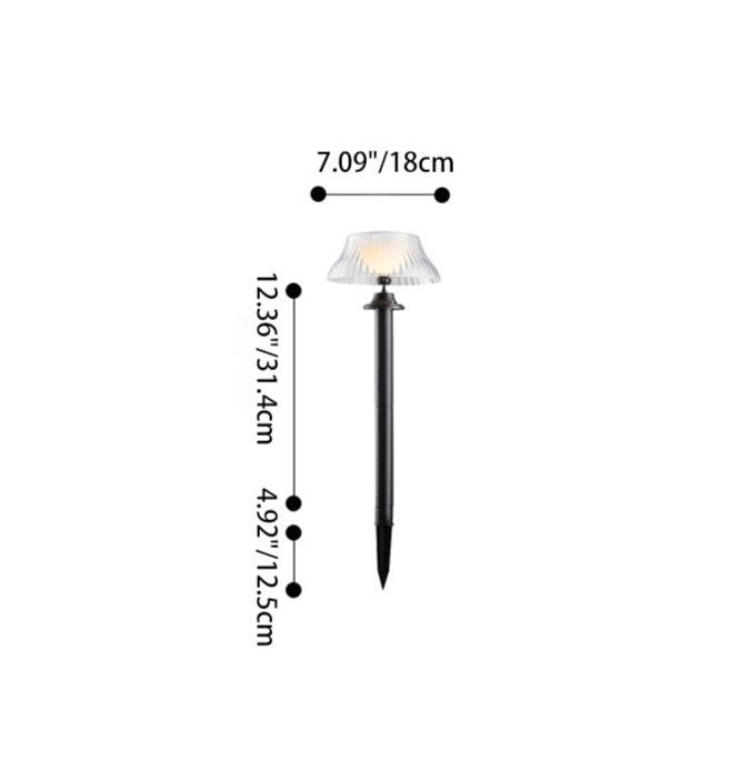Modern Minimalist Round Half Ball Long Pole Iron ABS LED Ground Plug Outdoor Light For Garden | Bowlift