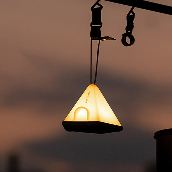Contemporary Creative Tent Shape Triangle ABS PP LED Outdoor Light For Outdoor Patio | Bowlift