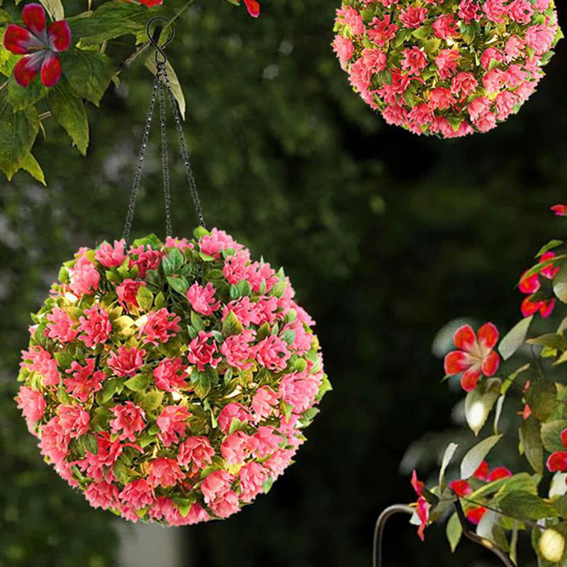 Modern Art Deco Round Flower Bouquet Plastic LED Outdoor Light For Garden | Bowlift