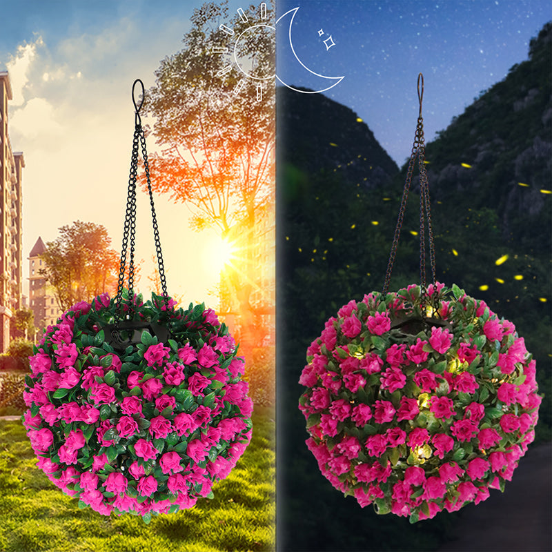 Modern Art Deco Round Flower Bouquet Plastic LED Outdoor Light For Garden | Bowlift