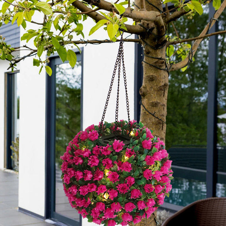 Modern Art Deco Round Flower Bouquet Plastic LED Outdoor Light For Garden | Bowlift