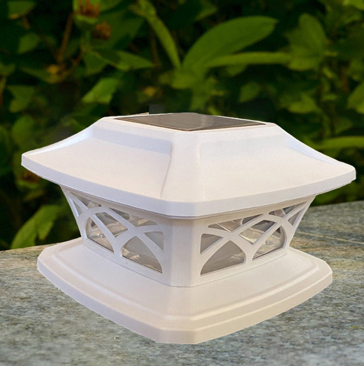 Modern Simplicity Square Plastic LED Post Head Light Outdoor Light For Garden | Bowlift