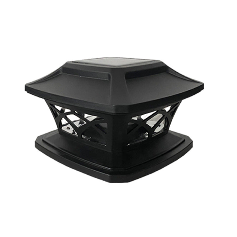 Modern Simplicity Square Plastic LED Post Head Light Outdoor Light For Garden | Bowlift