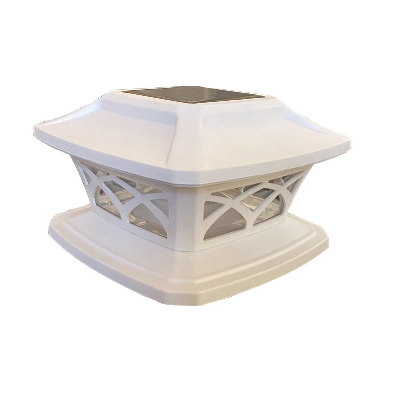 Modern Simplicity Square Plastic LED Post Head Light Outdoor Light For Garden | Bowlift