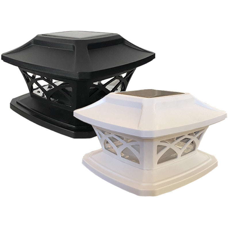 Modern Simplicity Square Plastic LED Post Head Light Outdoor Light For Garden | Bowlift