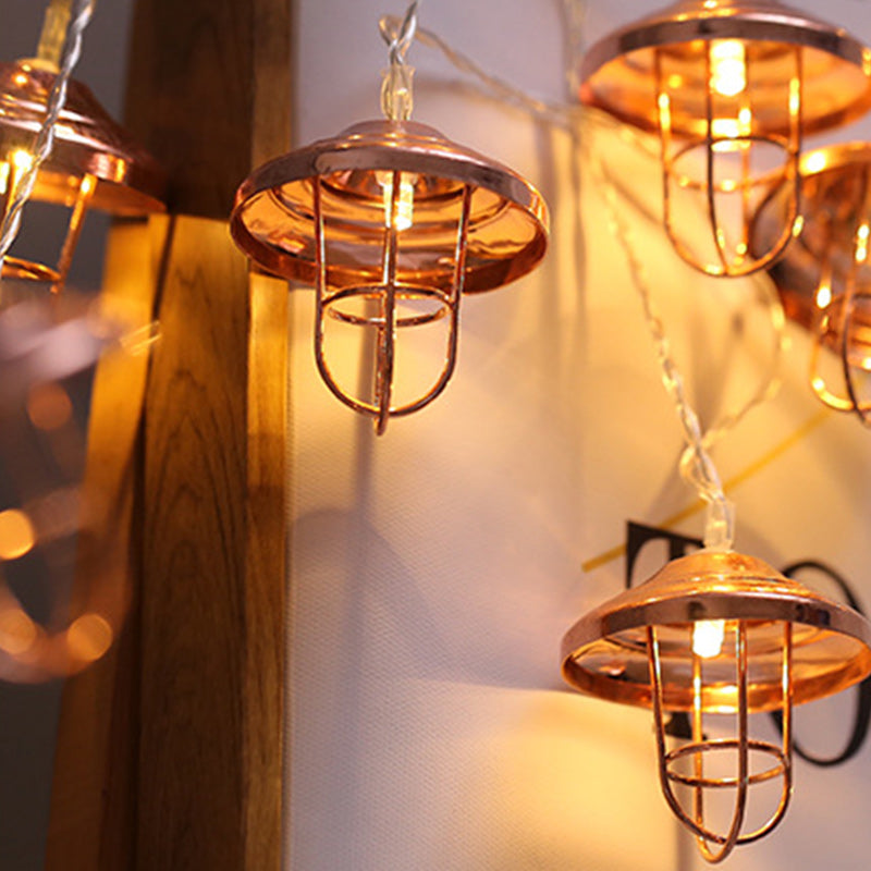 BowLift | Modern Art Deco Mini Lantern Iron Plastic LED String Light For Bedroom