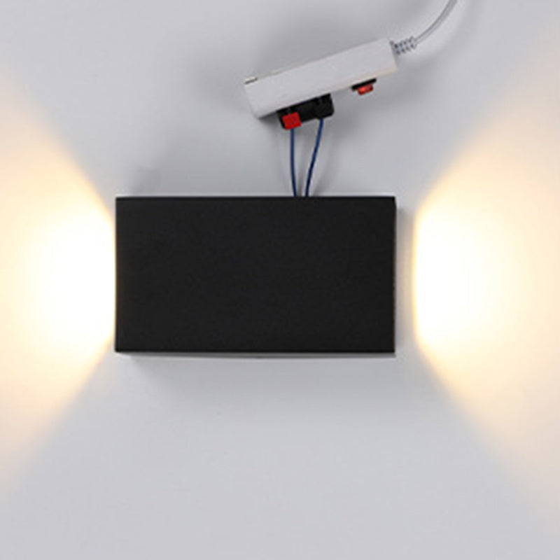 Modern Minimalist Waterproof Rectangular Aluminum LED Outdoor Wall Sconce Lamp For Outdoor Patio | Bowlift