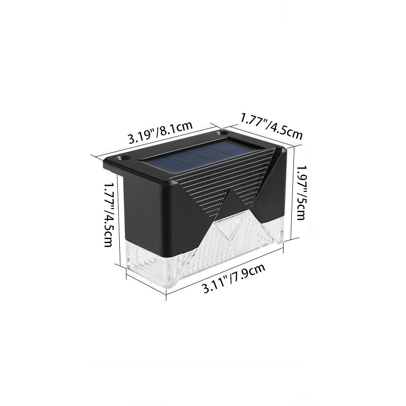 Modern Minimalist Solar Waterproof Rectangular Plastic LED Outdoor Light For Garden | Bowlift