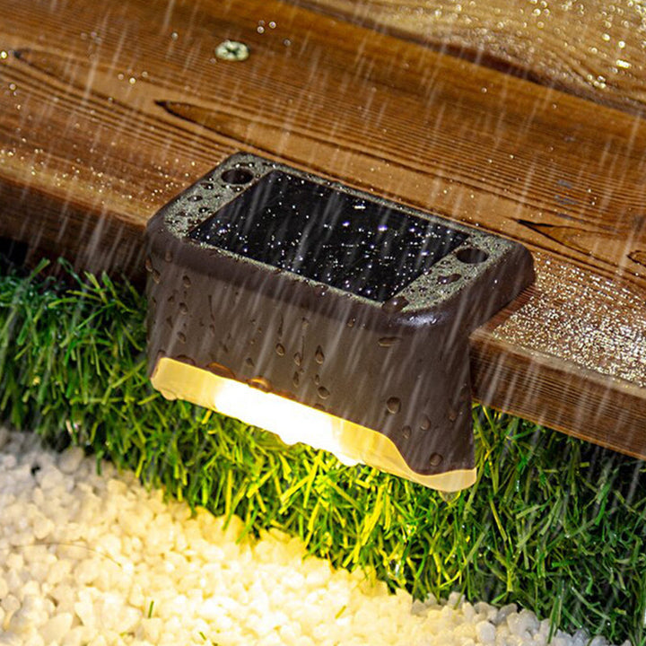 Modern Minimalist Solar Waterproof Rectangular Plastic LED Outdoor Light For Garden | Bowlift