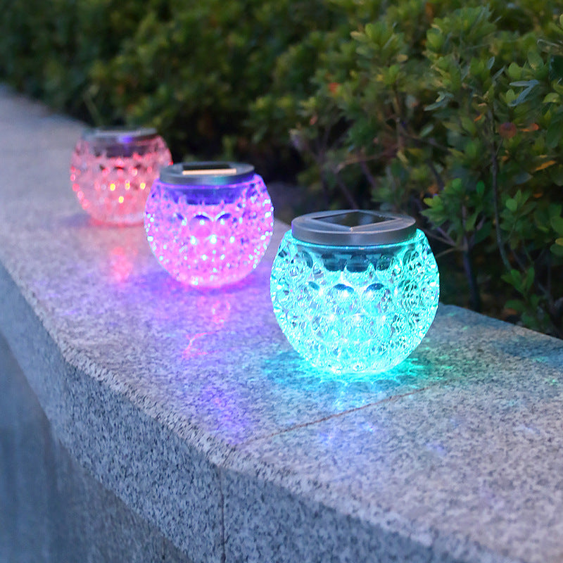 Modern Art Deco Solar Glass Jar Full Of Stars ABS Stainless Steel LED Outdoor Lights For Garden | Bowlift