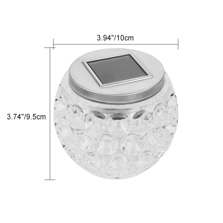 Modern Art Deco Solar Glass Jar Full Of Stars ABS Stainless Steel LED Outdoor Lights For Garden | Bowlift