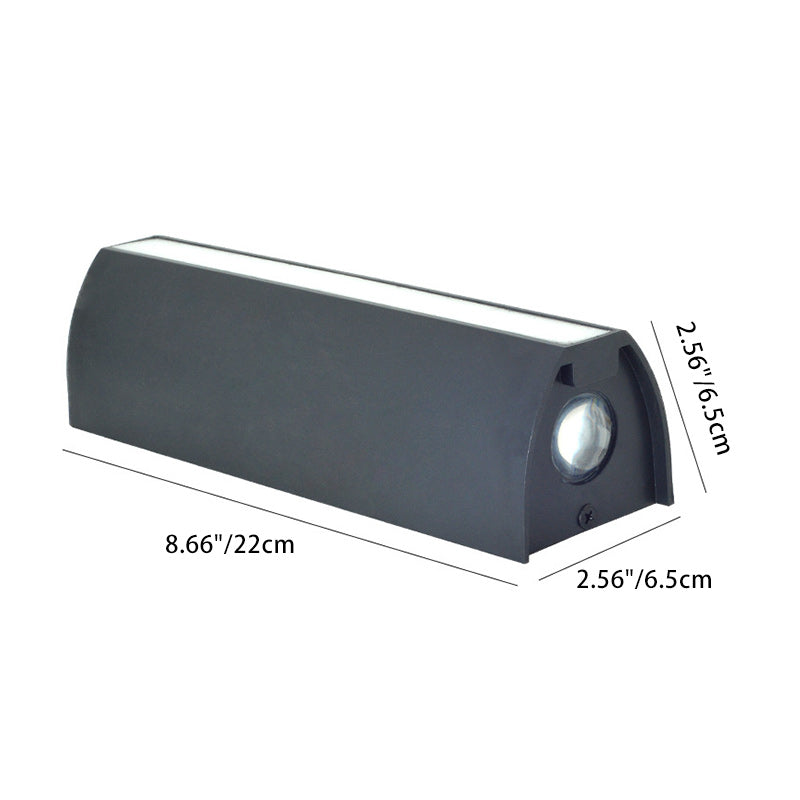 Modern Minimalist Column Plastic LED Wall Sconce Lamp For Garden | Bowlift