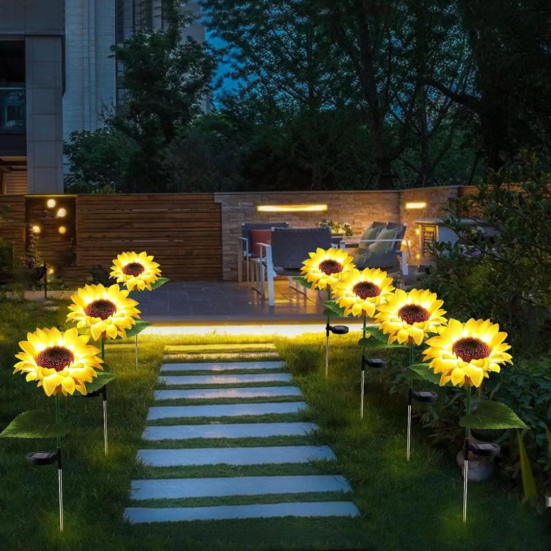 Contemporary Creative Artificial Flower LED Solar Waterproof Lawn Insert Light For Outdoor Patio | Bowlift