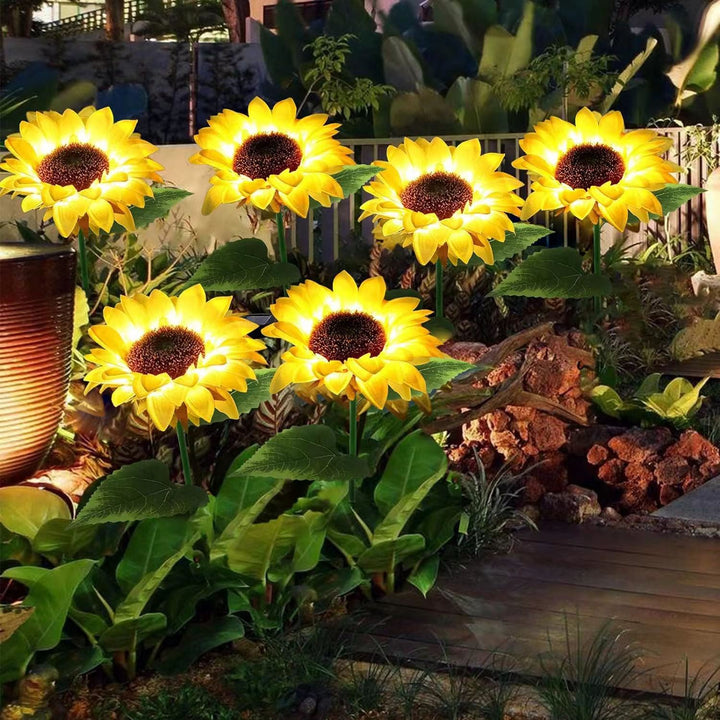 Contemporary Creative Artificial Flower LED Solar Waterproof Lawn Insert Light For Outdoor Patio | Bowlift