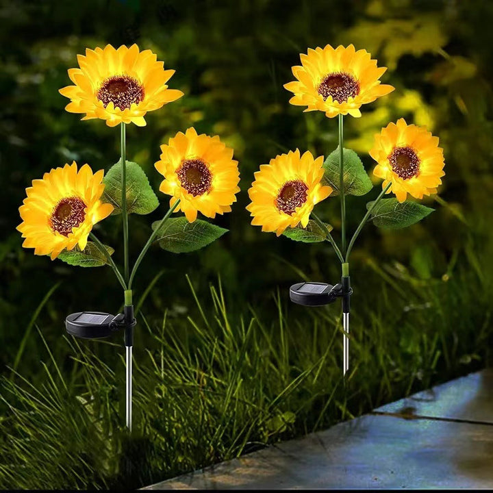 Contemporary Creative Artificial Flower LED Solar Waterproof Lawn Insert Light For Outdoor Patio | Bowlift