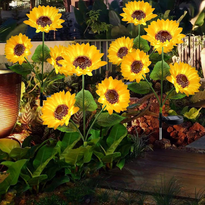 Contemporary Creative Artificial Flower LED Solar Waterproof Lawn Insert Light For Outdoor Patio | Bowlift