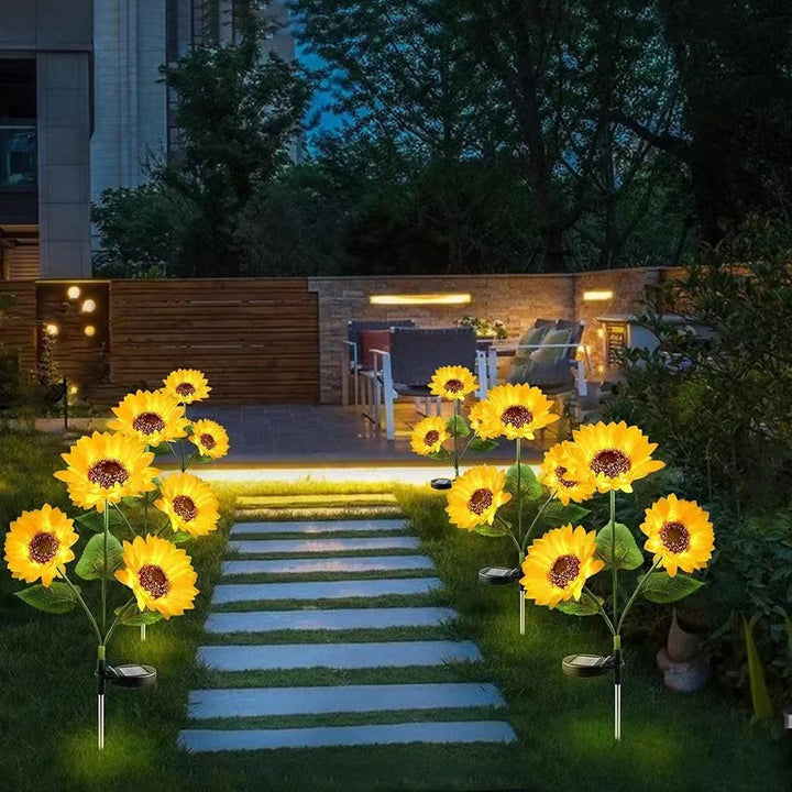 Contemporary Creative Artificial Flower LED Solar Waterproof Lawn Insert Light For Outdoor Patio | Bowlift