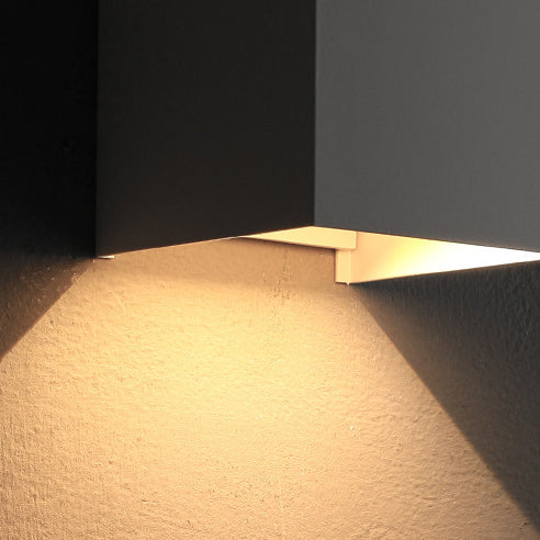 BowLift | Modern Minimalist Waterproof Cube Up Down Aluminum Glass Induction LED Wall Light Lamps For Bedroom