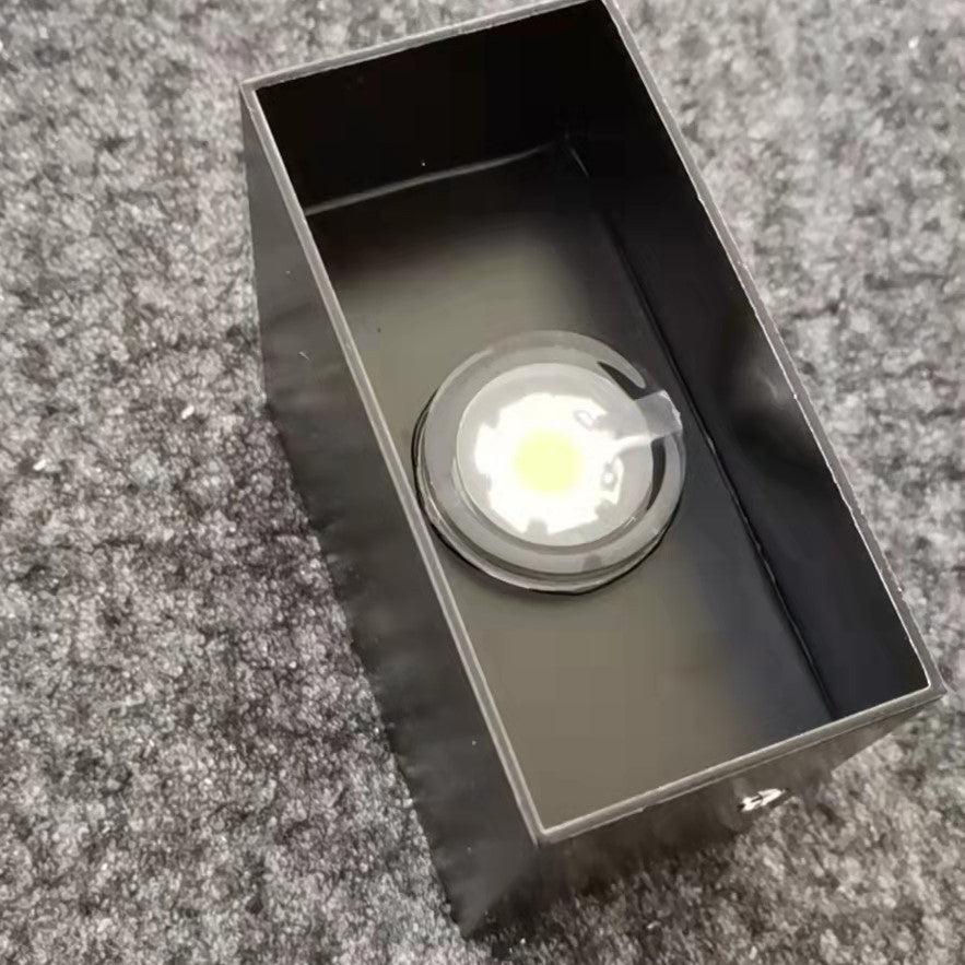 BowLift | Modern Minimalist Waterproof Cube Up Down Aluminum Glass Induction LED Wall Light Lamps For Bedroom