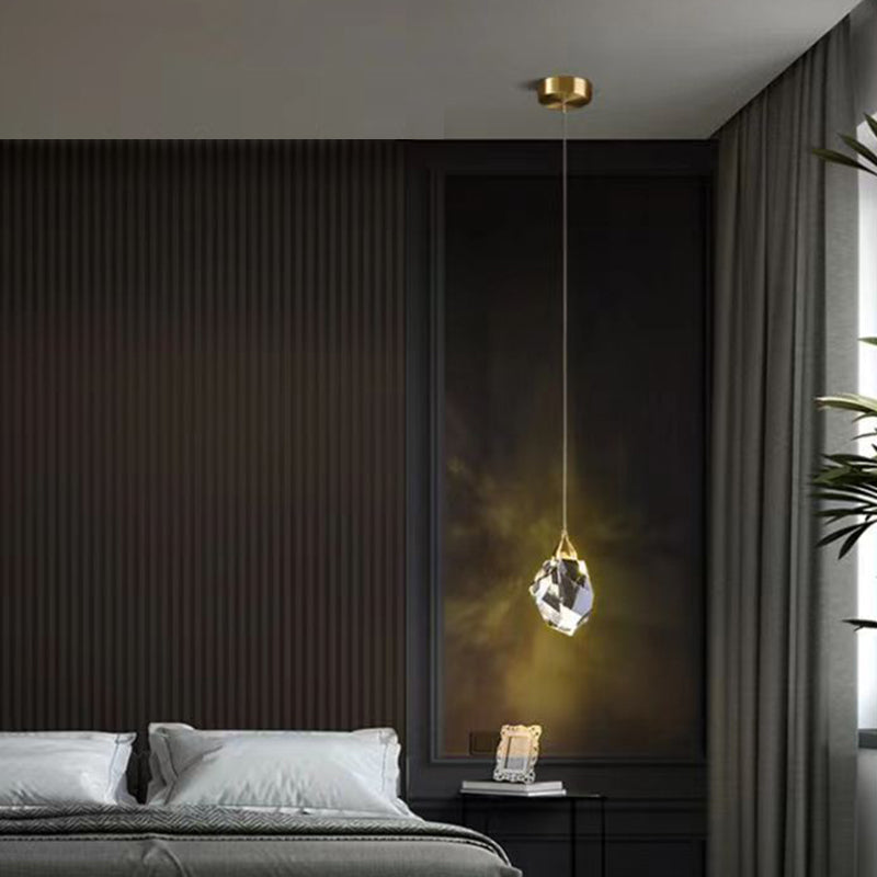 BowLift | Luxury Diamond Cube Crystal Iron LED Pendant Light For Bedroom