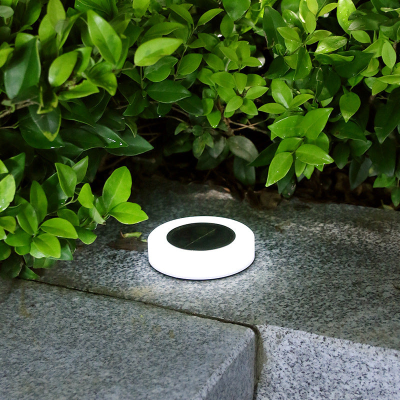 Modern Minimalist Solar Waterproof Round Cylinder Plastic ABS LED Ground Plug Landscape Light For Garden | Bowlift