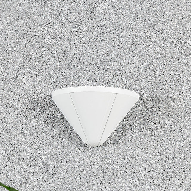 Modern Minimalist Waterproof Triangle Semicircle Die-Cast Aluminum PC LED Wall Sconce Lamp For Outdoor Patio | Bowlift