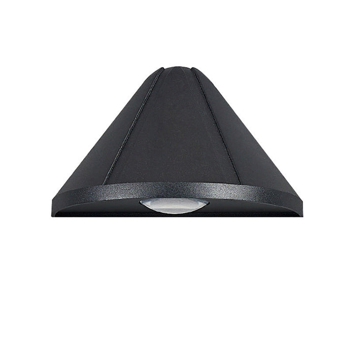 Modern Minimalist Waterproof Triangle Semicircle Die-Cast Aluminum PC LED Wall Sconce Lamp For Outdoor Patio | Bowlift