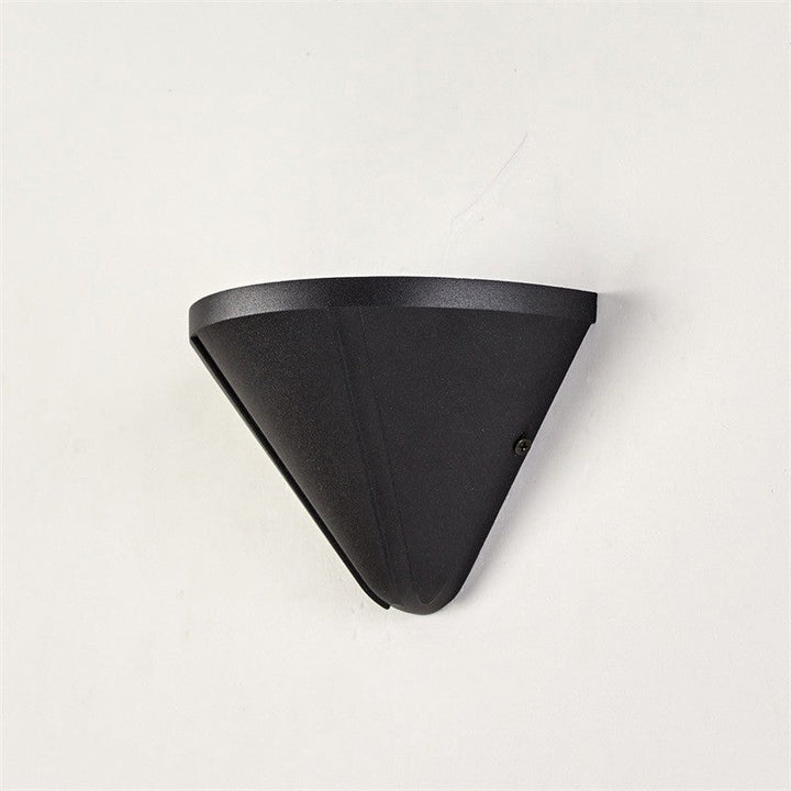 Modern Minimalist Waterproof Triangle Semicircle Die-Cast Aluminum PC LED Wall Sconce Lamp For Outdoor Patio | Bowlift