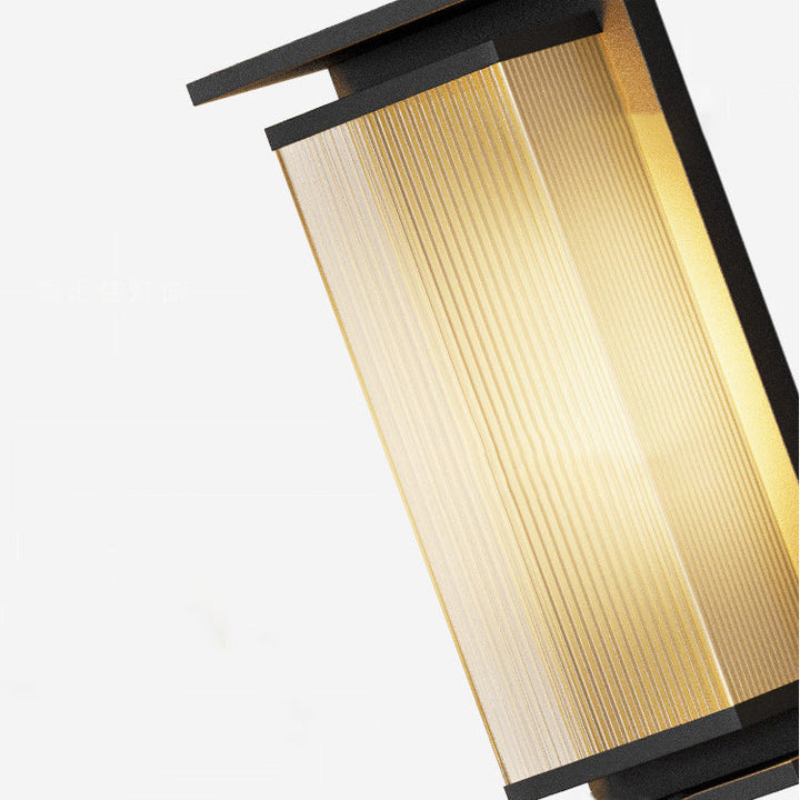 Modern Minimalist Solar Waterproof Rectangle Stripe Stainless Steel PC LED Outdoor Wall Sconce Lamp For Garden | Bowlift
