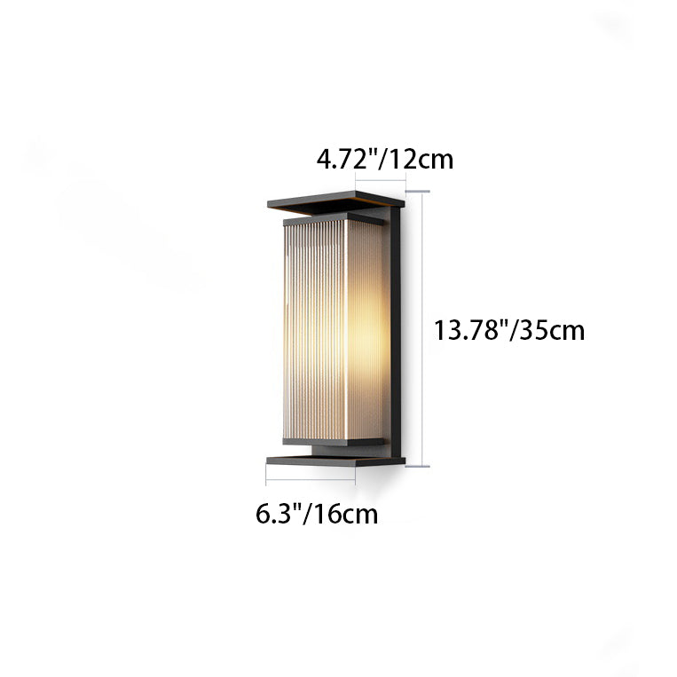 Modern Minimalist Solar Waterproof Rectangle Stripe Stainless Steel PC LED Outdoor Wall Sconce Lamp For Garden | Bowlift