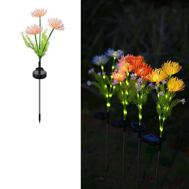 Modern Minimalist Solar Waterproof Simulation Petals Blade ABS Stainless Steel LED Ground Plug Landscape Lamp For Garden | Bowlift