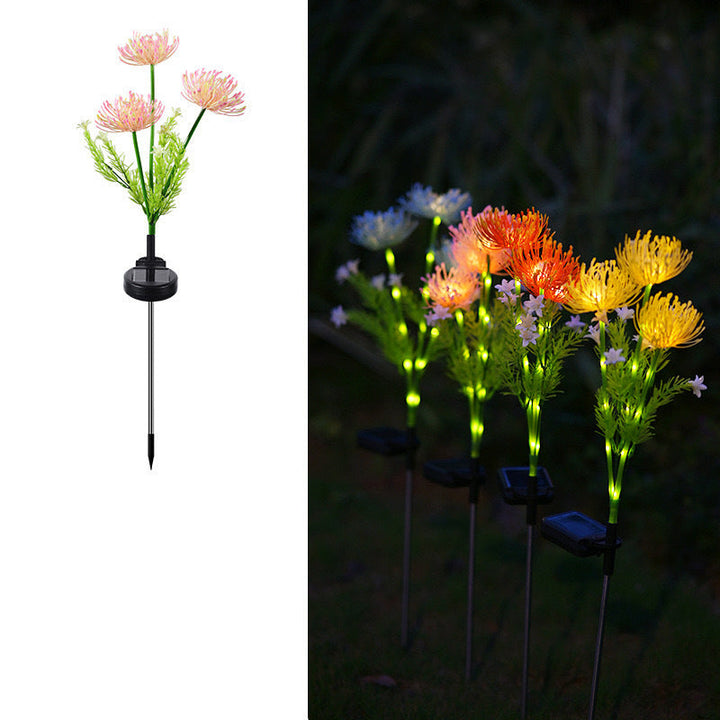 Modern Minimalist Solar Waterproof Simulation Petals Blade ABS Stainless Steel LED Ground Plug Landscape Lamp For Garden | Bowlift