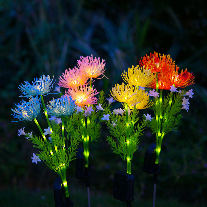 Modern Minimalist Solar Waterproof Simulation Petals Blade ABS Stainless Steel LED Ground Plug Landscape Lamp For Garden | Bowlift