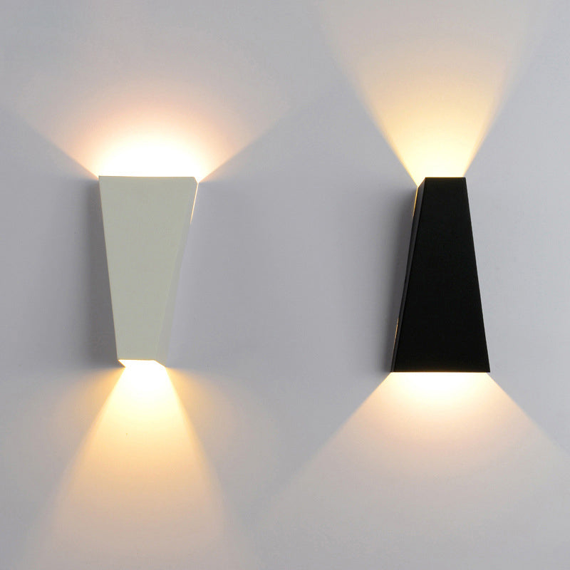 Modern Minimalist Waterproof Trapezoidal Aluminum Die-Cast LED Outdoor Wall Sconce Lamp For Outdoor Patio | Bowlift