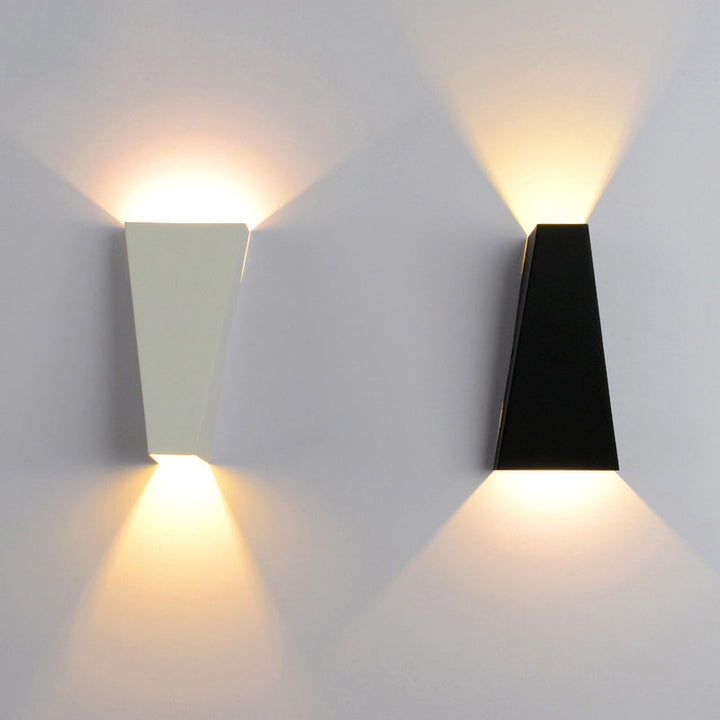 Modern Minimalist Waterproof Trapezoidal Aluminum Die-Cast LED Outdoor Wall Sconce Lamp For Outdoor Patio | Bowlift