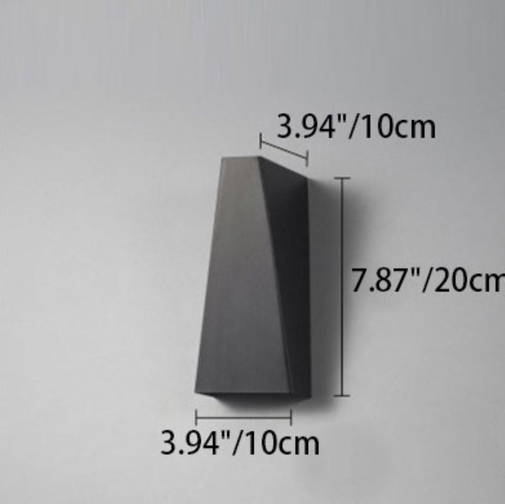 Modern Minimalist Waterproof Trapezoidal Aluminum Die-Cast LED Outdoor Wall Sconce Lamp For Outdoor Patio | Bowlift