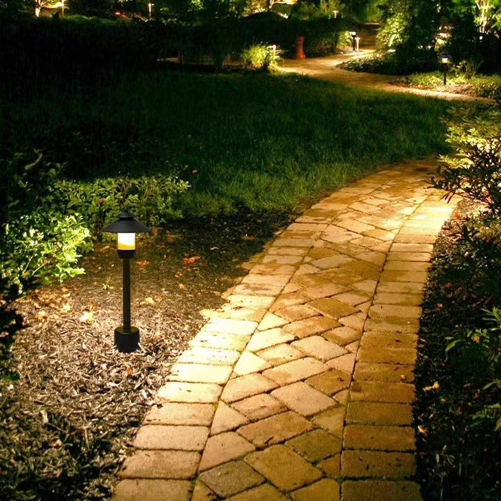 Traditional European Waterproof Half Round Cylinder Aluminum Dolomite 1-Light Outdoor Landscape Lamp For Garden | Bowlift