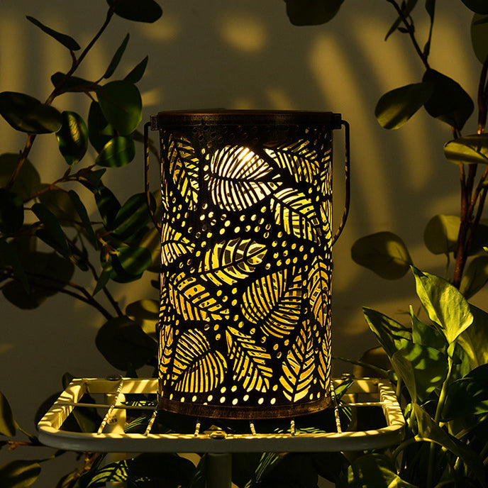 Traditional Vintage Solar Waterproof Cylinder Skeleton Tree Iron LED Outdoor Light For Garden | Bowlift