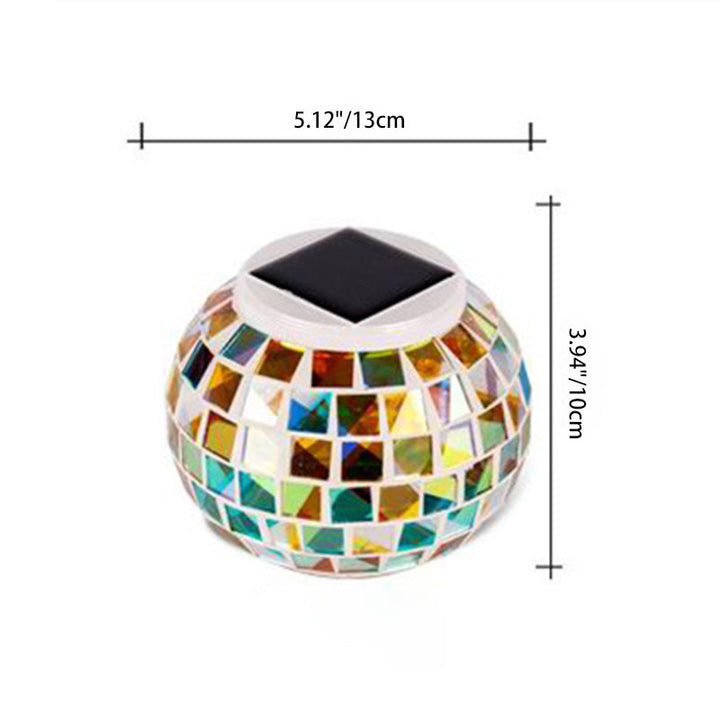 Contemporary Creative Solar Waterproof Sphere Square Plastic Glass LED Outdoor Landscape For Outdoor Patio | Bowlift
