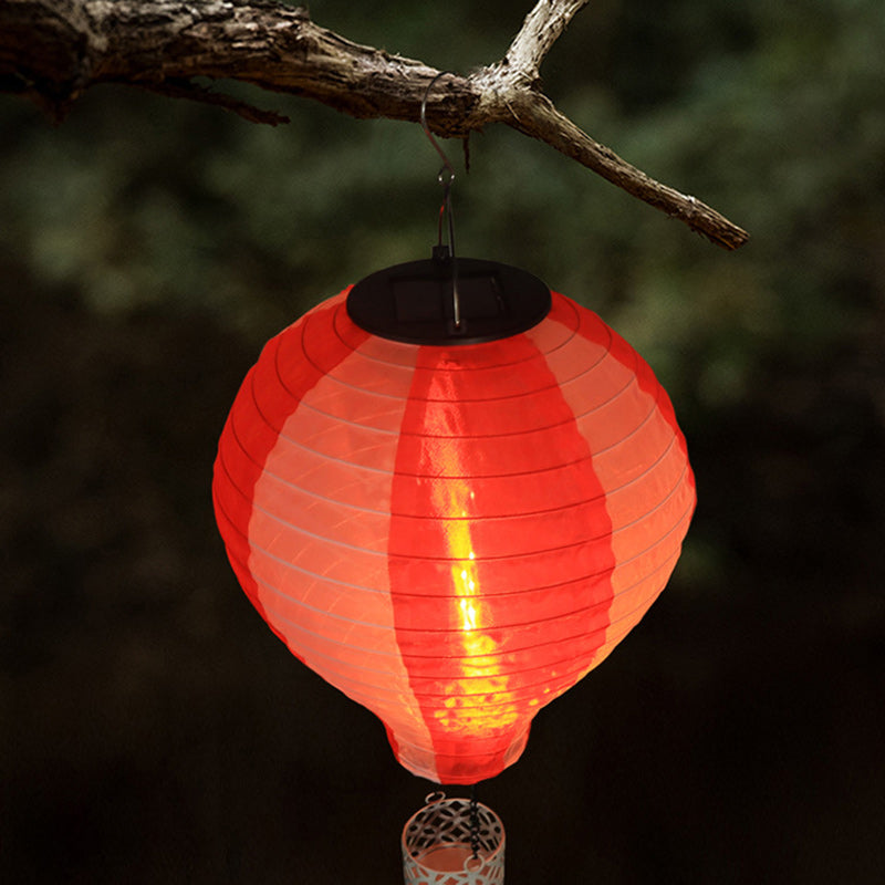 BowLift | Contemporary Creative Solar Hot Air Balloon Fabric Shade LED Outdoor Pendant Light for Terrace Outside