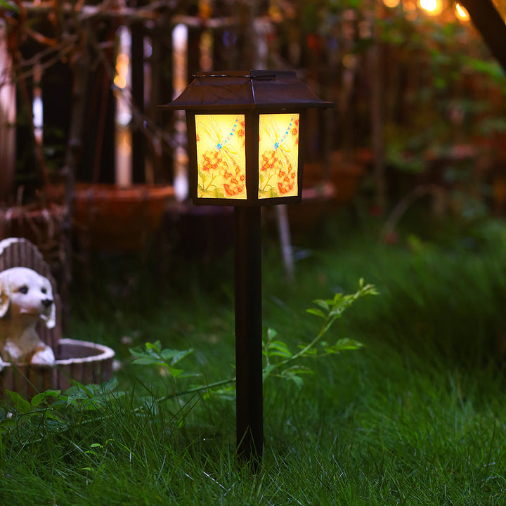 Contemporary Industrial Square Owl Pattern LED Solar Waterproof Lawn Insert Light For Outdoor Patio | Bowlift
