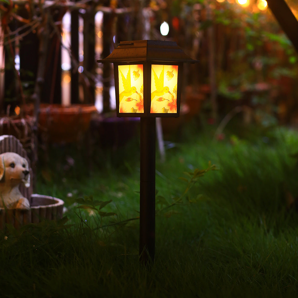 Contemporary Industrial Square Owl Pattern LED Solar Waterproof Lawn Insert Light For Outdoor Patio | Bowlift