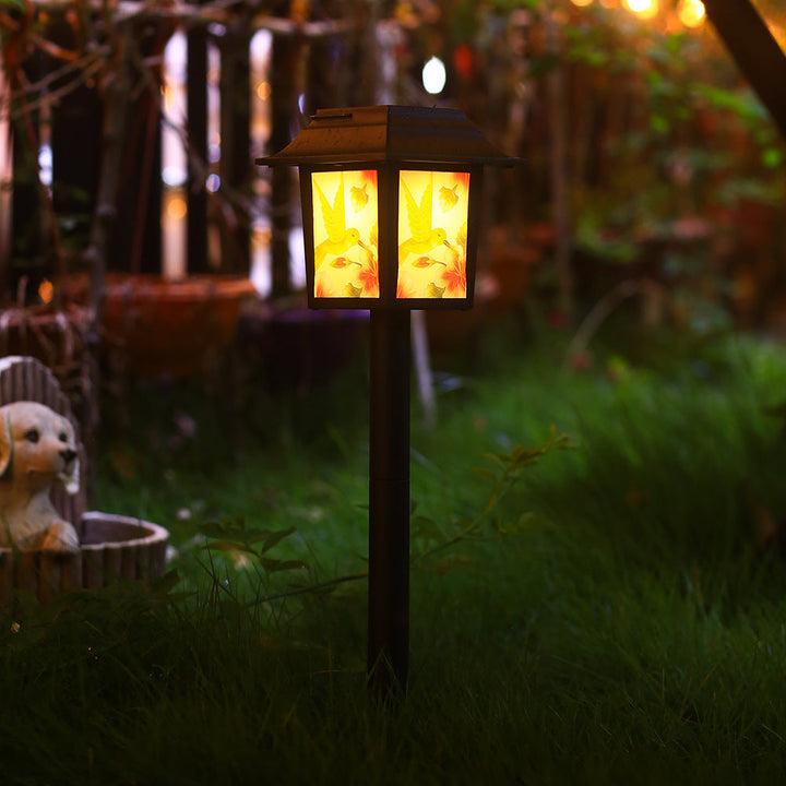 Contemporary Industrial Square Owl Pattern LED Solar Waterproof Lawn Insert Light For Outdoor Patio | Bowlift