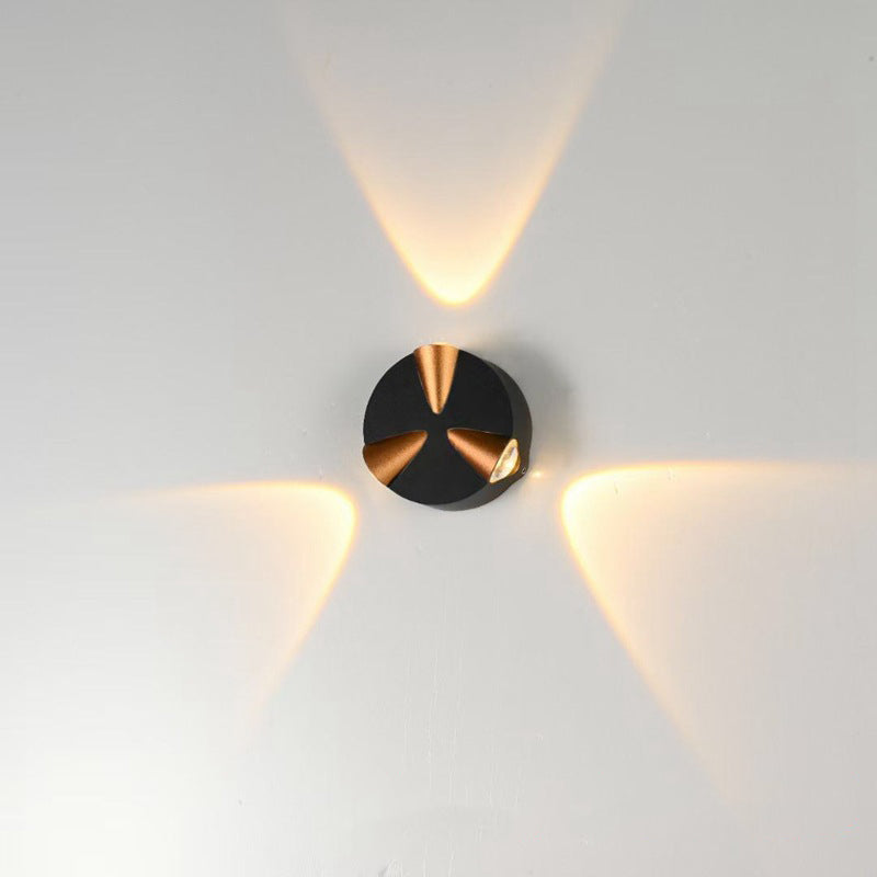 Contemporary Simplicity Round Aluminum LED Outdoor Wall Sconce Lamp For Outdoor Patio | Bowlift