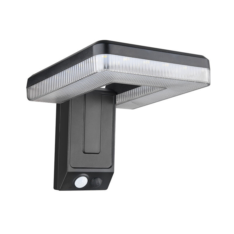 Contemporary Industrial Square ABS Solar Waterproof LED Outdoor Wall Sconce Lamp For Garden | Bowlift