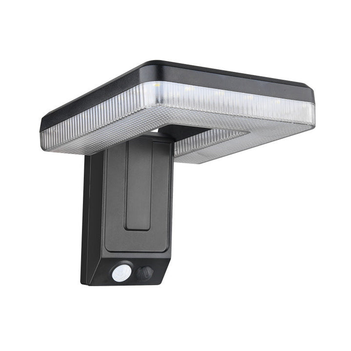 Contemporary Industrial Square ABS Solar Waterproof LED Outdoor Wall Sconce Lamp For Garden | Bowlift