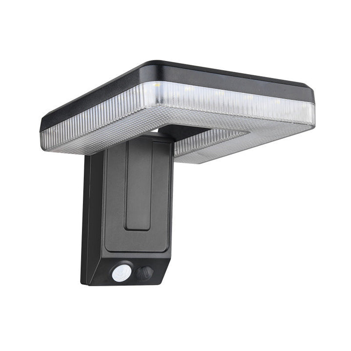 Contemporary Industrial Square ABS Solar Waterproof LED Outdoor Wall Sconce Lamp For Garden | Bowlift