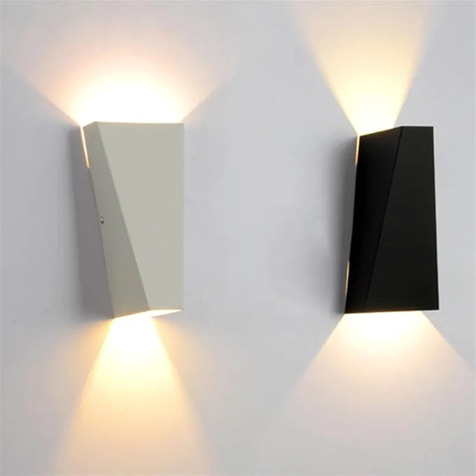 Modern Minimalist Aluminum Up And Down Illuminated LED Wall Sconce Lamp For Outdoor Patio | Bowlift