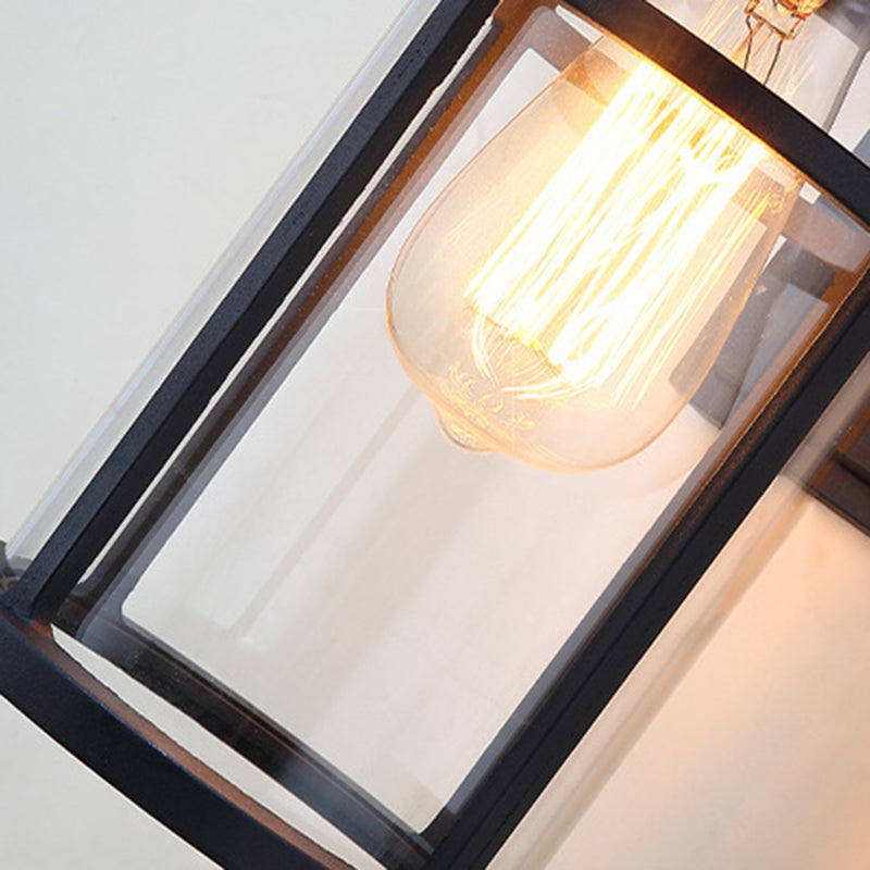 Contemporary Industrial Cylinder Aluminum Glass Shade 1-Light Waterproof Wall Sconce Lamp For Outdoor Patio | Bowlift